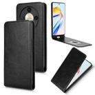 For Honor Magic6 Lite / X9b 5G Magnetic Vertical Flip Leather Phone Case(Black) - 1