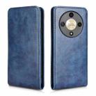 For Honor Magic6 Lite / X9b 5G Magnetic Vertical Flip Leather Phone Case(Blue) - 2