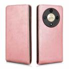 For Honor Magic6 Lite / X9b 5G Magnetic Vertical Flip Leather Phone Case(Rose Gold) - 2