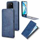 For Honor X5b 4G Magnetic Vertical Flip Leather Phone Case(Blue) - 1