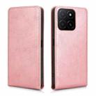 For Honor X5b 4G Magnetic Vertical Flip Leather Phone Case(Rose Gold) - 2