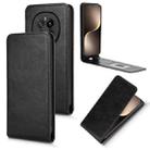 For Honor Magic7 Magnetic Vertical Flip Leather Phone Case(Black) - 1