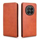 For Honor Magic7 Magnetic Vertical Flip Leather Phone Case(Brown) - 2