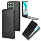 For Honor X6b 4G Magnetic Vertical Flip Leather Phone Case(Black) - 1