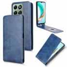 For Honor X6b 4G Magnetic Vertical Flip Leather Phone Case(Blue) - 1