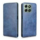 For Honor X6b 4G Magnetic Vertical Flip Leather Phone Case(Blue) - 2