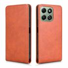 For Honor X6b 4G Magnetic Vertical Flip Leather Phone Case(Brown) - 2