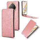 For Honor X60 Pro 5G / X9c 5G Magnetic Vertical Flip Leather Phone Case(Rose Gold) - 1