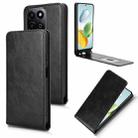 For Honor 200 Smart 5G / Play 60 Plus 5G Magnetic Vertical Flip Leather Phone Case(Black) - 1