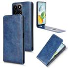 For Honor 200 Smart 5G / Play 60 Plus 5G Magnetic Vertical Flip Leather Phone Case(Blue) - 1