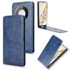 For Honor X60 5G / X9c Smart Magnetic Vertical Flip Leather Phone Case(Blue) - 1