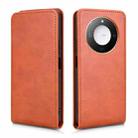 For Honor X60 5G / X9c Smart Magnetic Vertical Flip Leather Phone Case(Brown) - 2