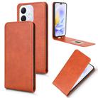 For Honor X60i 5G Magnetic Vertical Flip Leather Phone Case(Brown) - 1
