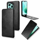 For Honor 400 Lite Magnetic Vertical Flip Leather Phone Case(Black) - 1
