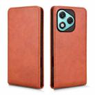For Honor 400 Lite Magnetic Vertical Flip Leather Phone Case(Brown) - 2