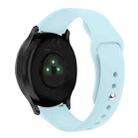 For Garmin Vivoactive 3 / Vivomove HR Solid Color Reverse Buckle Silicone Watch Band, Size: Large Size(Light Blue) - 1