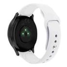 For Garmin Vivoactive 3 / Vivomove HR Solid Color Reverse Buckle Silicone Watch Band, Size: Large Size(White) - 1