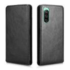 For Sony Xperia 10 IV Magnetic Vertical Flip Leather Phone Case(Black) - 2