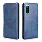 For Sony Xperia 10 IV Magnetic Vertical Flip Leather Phone Case(Blue) - 2