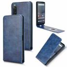 For Sony Xperia 10 V Magnetic Vertical Flip Leather Phone Case(Blue) - 1