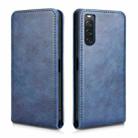 For Sony Xperia 10 V Magnetic Vertical Flip Leather Phone Case(Blue) - 2