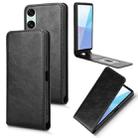 For Sony Xperia 1 VI Magnetic Vertical Flip Leather Phone Case(Black) - 1