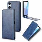 For Sony Xperia 1 VI Magnetic Vertical Flip Leather Phone Case(Blue) - 1