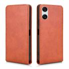 For Sony Xperia 1 VI Magnetic Vertical Flip Leather Phone Case(Brown) - 2