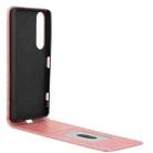 For Sony Xperia 1 IV Magnetic Vertical Flip Leather Phone Case(Rose Gold) - 3