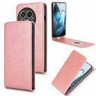 For OnePlus 13 Magnetic Vertical Flip Leather Phone Case(Rose Gold) - 1