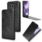 For OnePlus Ace 5 / Ace 5 Pro Magnetic Vertical Flip Leather Phone Case(Black) - 1