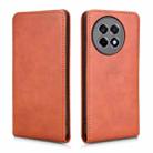 For OnePlus Ace 5 / Ace 5 Pro Magnetic Vertical Flip Leather Phone Case(Brown) - 2