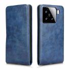 For Xiaomi 15 Magnetic Vertical Flip Leather Phone Case(Blue) - 2
