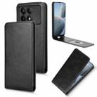 For Xiaomi Poco X6 Pro / Redmi K70E 5G Magnetic Vertical Flip Leather Phone Case(Black) - 1