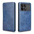 For Xiaomi Poco X6 Pro / Redmi K70E 5G Magnetic Vertical Flip Leather Phone Case(Blue) - 2