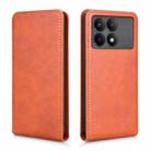 For Xiaomi Poco X6 Pro / Redmi K70E 5G Magnetic Vertical Flip Leather Phone Case(Brown) - 2