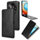 For ZTE Blade A75 5G Magnetic Vertical Flip Leather Phone Case(Black) - 1