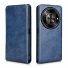 For ZTE Blade A75 5G Magnetic Vertical Flip Leather Phone Case(Blue) - 2