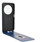 For ZTE Blade A75 5G Magnetic Vertical Flip Leather Phone Case(Blue) - 3