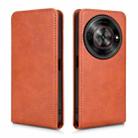 For ZTE Blade A75 5G Magnetic Vertical Flip Leather Phone Case(Brown) - 2