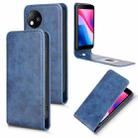 For ZTE Blade A35 Lite Magnetic Vertical Flip Leather Phone Case(Blue) - 1