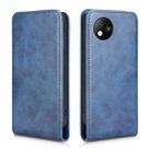 For ZTE Blade A35 Lite Magnetic Vertical Flip Leather Phone Case(Blue) - 2