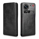 For ZTE Nubia Z70 Ultra Magnetic Vertical Flip Leather Phone Case(Black) - 2