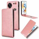 For ZTE Nubia Z70 Ultra Magnetic Vertical Flip Leather Phone Case(Rose Gold) - 1