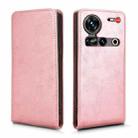 For ZTE Nubia Z70 Ultra Magnetic Vertical Flip Leather Phone Case(Rose Gold) - 2