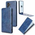 For ZTE nubia Red Magic 10 Pro+ Magnetic Vertical Flip Leather Phone Case(Blue) - 1