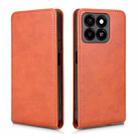 For ZTE Blade A35 / A55 Magnetic Vertical Flip Leather Phone Case(Brown) - 2