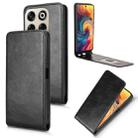 For ZTE Blade V70 Magnetic Vertical Flip Leather Phone Case(Black) - 1