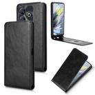 For ZTE Blade A75 4G Magnetic Vertical Flip Leather Phone Case(Black) - 1