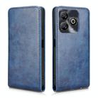 For ZTE Blade A75 4G Magnetic Vertical Flip Leather Phone Case(Blue) - 2